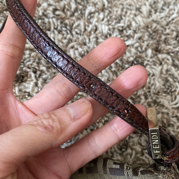 Fendi Vintage Zucchino Mini Mamma Baguette Dark Brown Canvass Leather - Picture 4 of 15